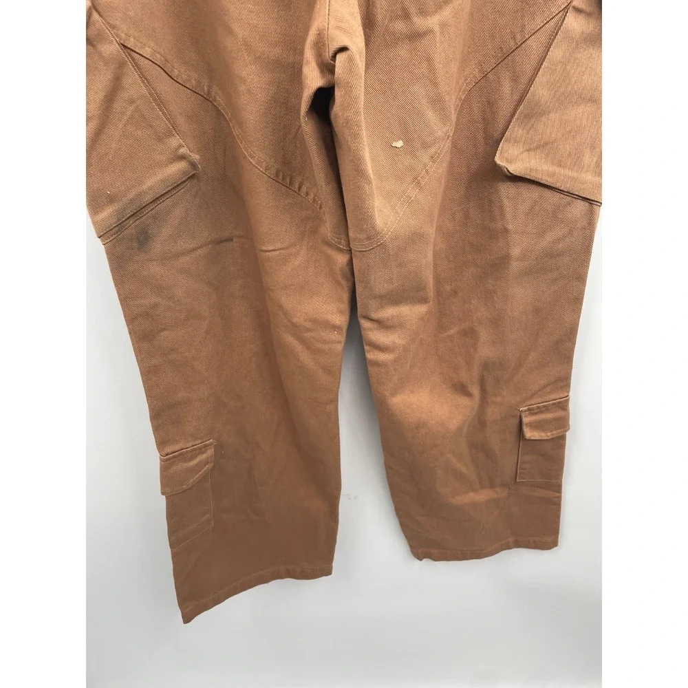 Cozi Arlo Pants Pants Women's L Brown 100% Cotton Relaxed Fit Straight Cargo NWT
